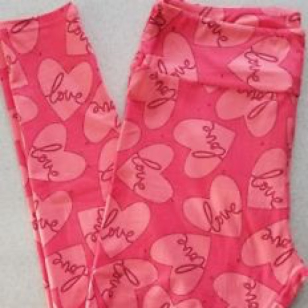 LuLaRoe Valentine's Day Leggings Unicorn TC